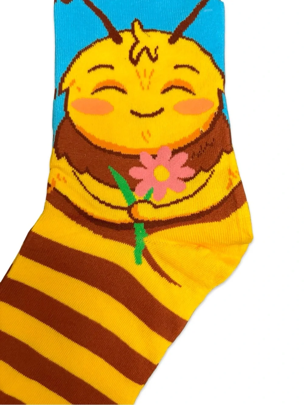 Happy Bee Novelty Crew Socks One Size Fits Most